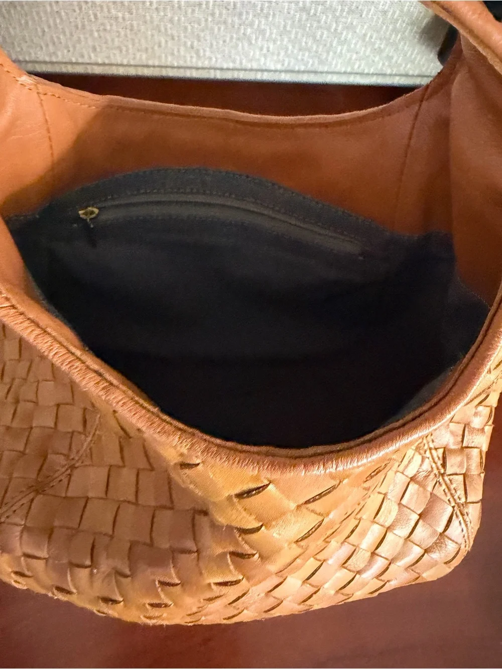 Clare V handwoven leather